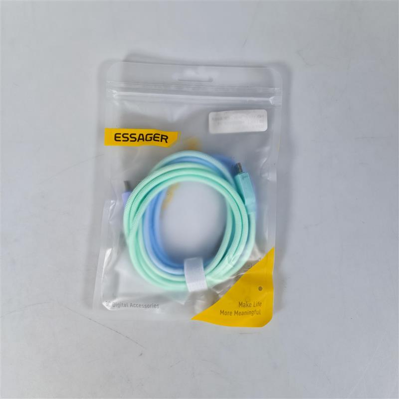 Gambar produk ESSAGER Kabel Data Type C to Type C PD Fast Charging Braided 3A 60W 2M - ES-X73