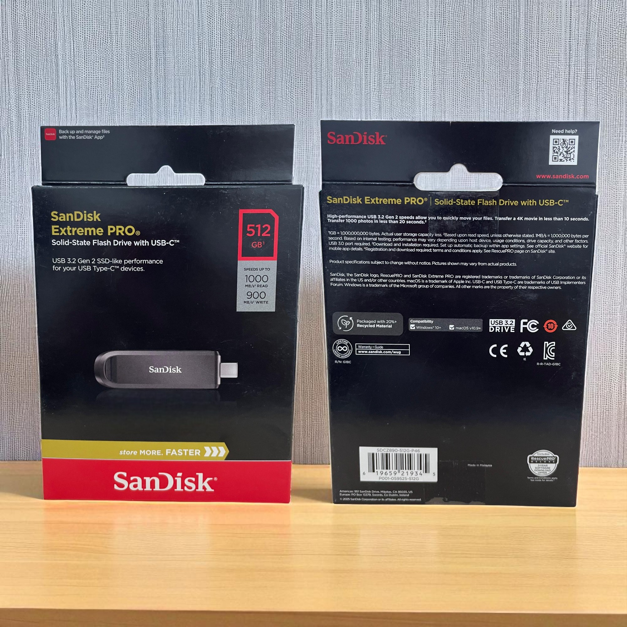 Gambar produk SanDisk Extreme PRO Flash Drive with USB Type C 1000MB/s 512GB - SDCZ890