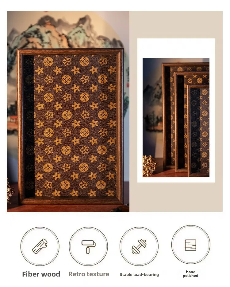 Gambar produk TORAI Nampan Kayu Elegan Serbaguna Wooden Rectangular Tray Small - T032