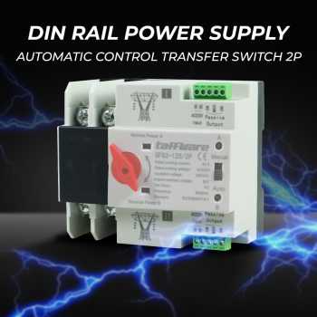 Taffware DIN Rail Power Supply Automatic Control Transfer Switch 2P - GFQ3-125/2P