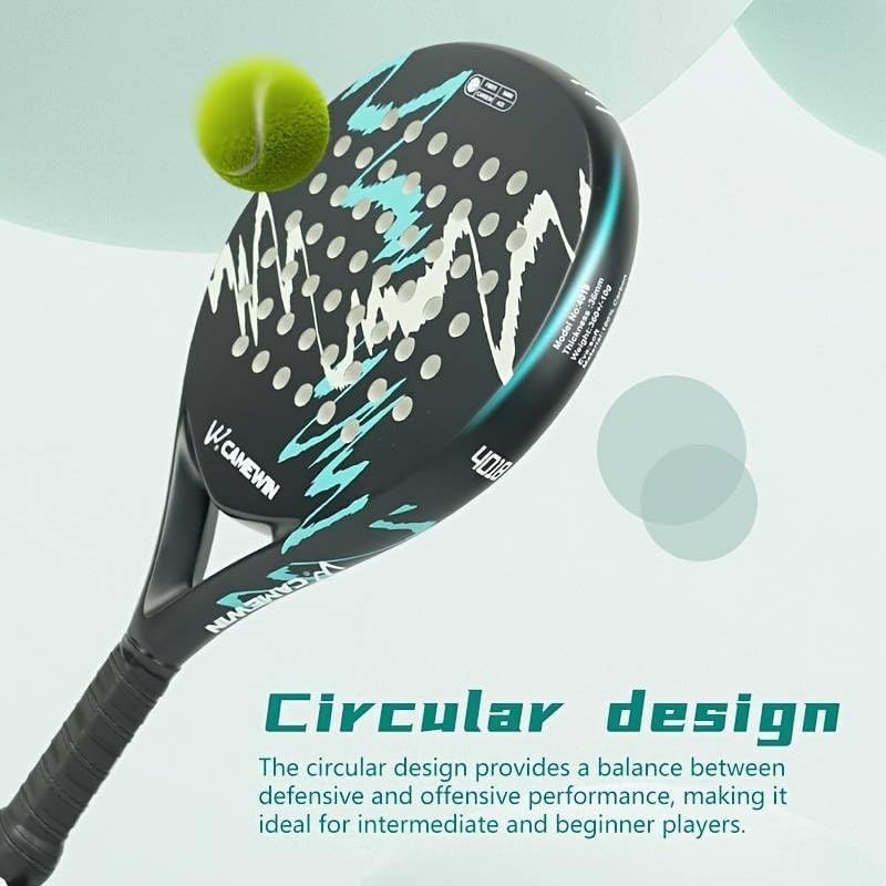 Gambar produk CAMEWIN Raket Padel Teardrop Carbon Glass Fiber 3.8cm Thickness 360g - 4018