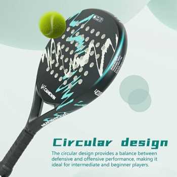 Gambar produk CAMEWIN Raket Padel Teardrop Carbon Glass Fiber 3.8cm Thickness 360g - 4018