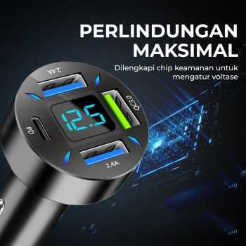 Gambar produk Iriisy Car Charger Mobil Fast Charging PD QC 3.0 USB Type C Port 54W - PD20W