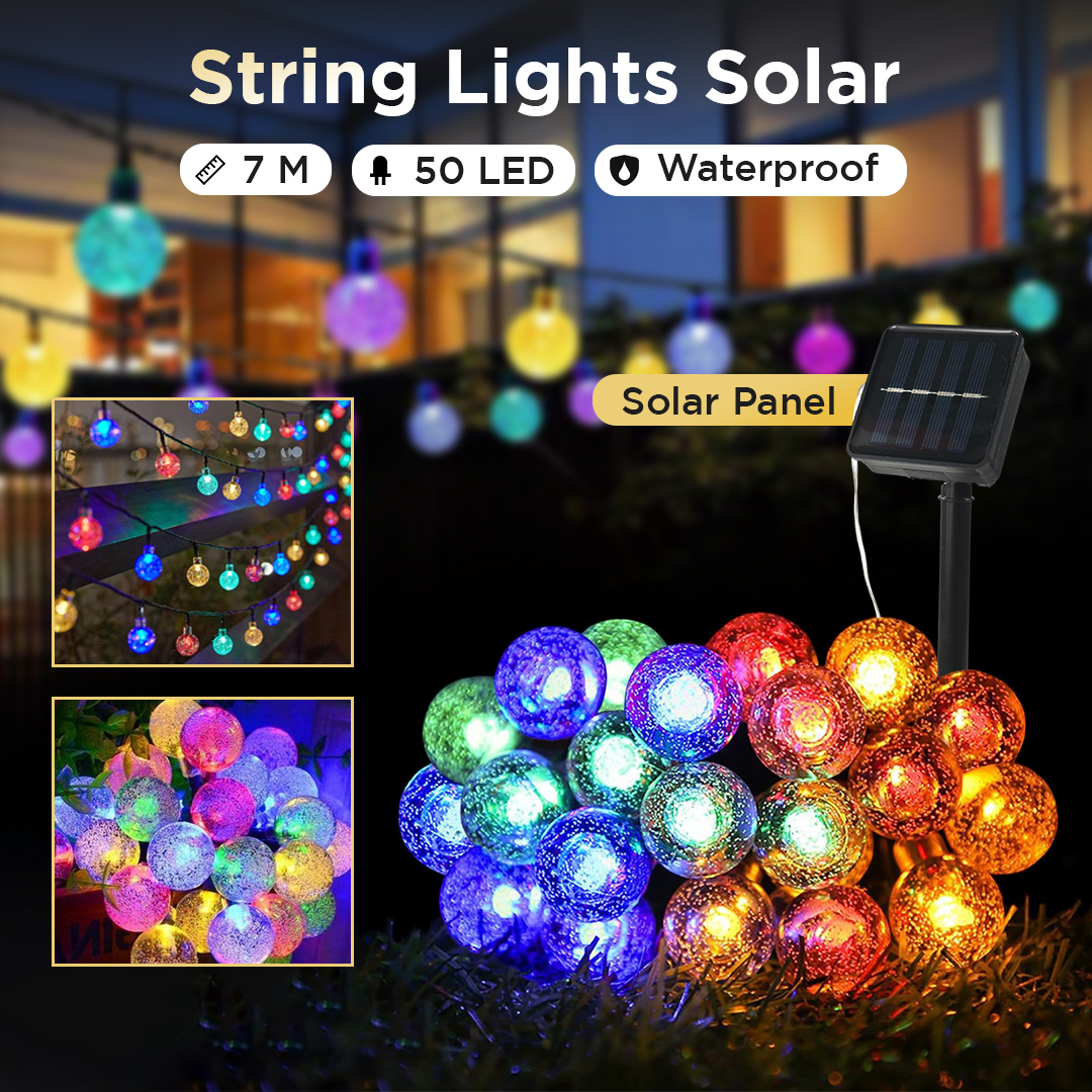 Gambar produk MUFAVA Lampu Hias String Lights Solar Panel 50 LED 7M - S32