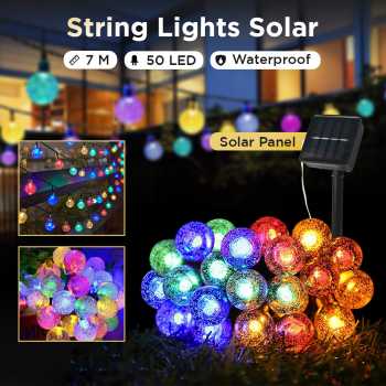 MUFAVA Lampu Hias String Lights Solar Panel 50 LED 7M - S32