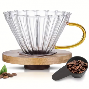 WURJO Filter Penyaring Kopi V60 Coffee Dripper Borosilicate 1-4 Cup - W4