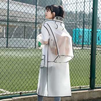 Gambar produk FJUN Jas Hujan Portable Raincoat Transparent Poncho with Hood L - FJ300