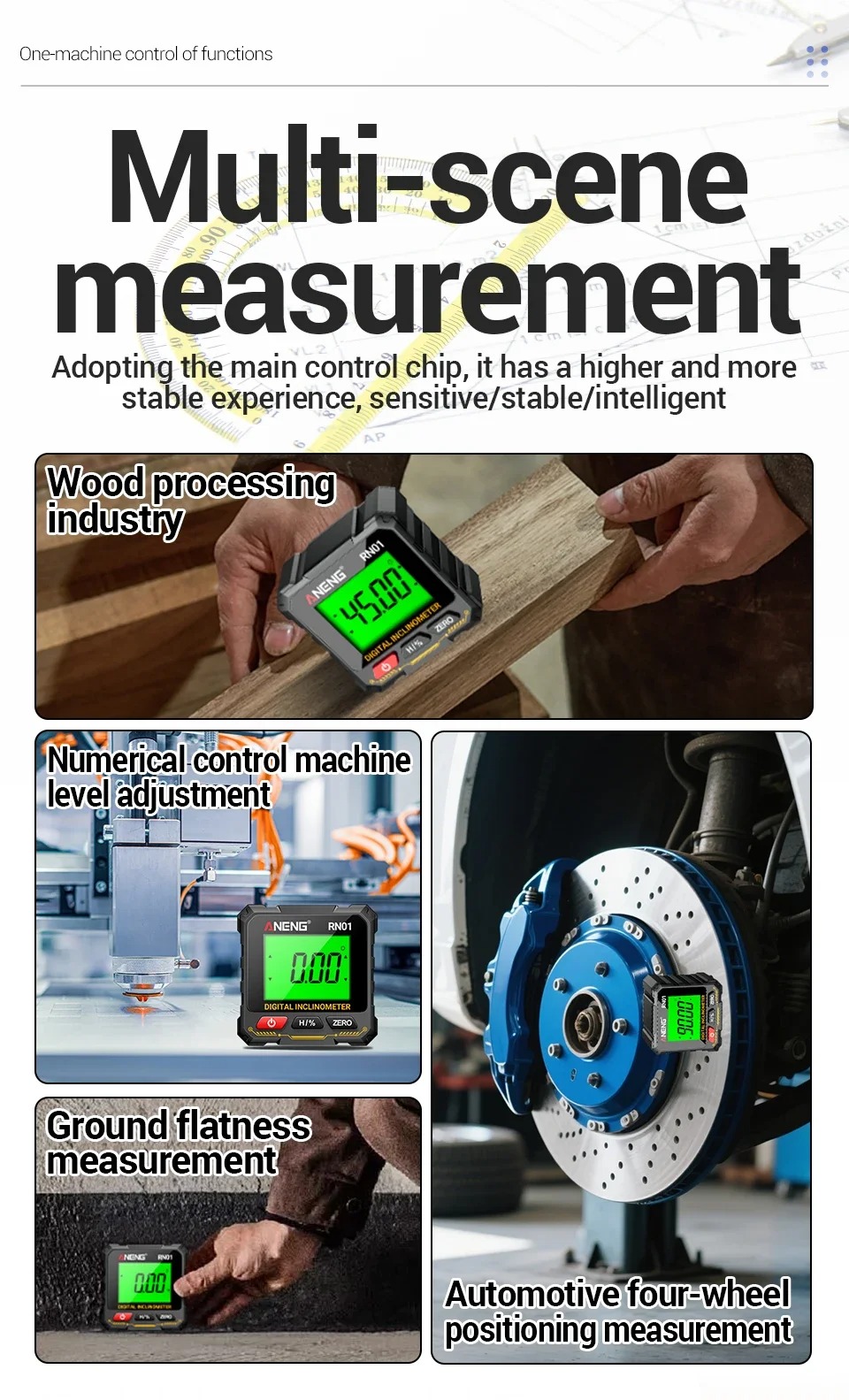 Gambar produk Aneng Angle Finder Digital Angloscope Protractor Inclinometer Magnet - RN01