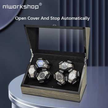Niworkshop Watch Winder Box Automatic Kotak Display Jam Tangan - WX-3366