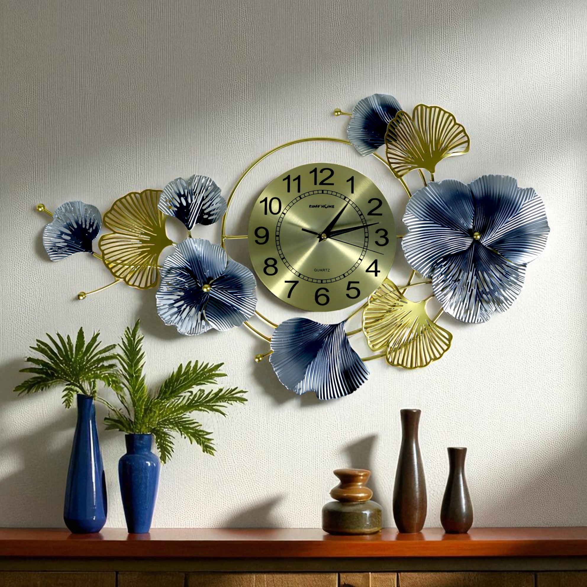Gambar produk TaffHOME Jam Dinding Quartz Luxury European Style Jiali Movement 76cm - 2874