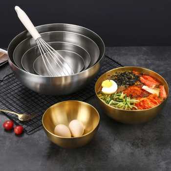 Gambar produk ALRY Mangkuk Mie Salad Stainless Steel Korean Style Noodle Soup Bowl 20cm - ZX-304