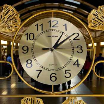 Gambar produk TaffHOME Jam Dinding Quartz Iron Luxury European Style Clock 100cm - 2311