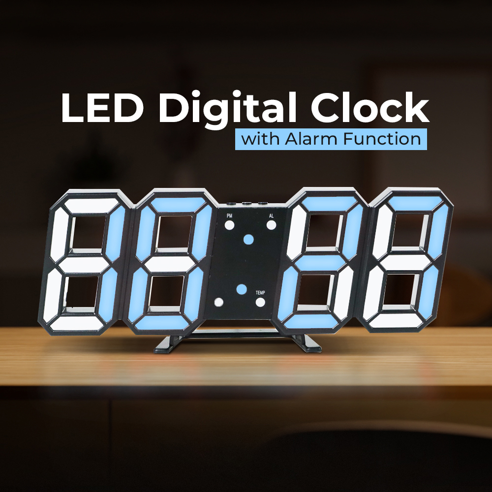 Gambar produk W&G Jam Meja LED Modern Digital Clock with Alarm Function - H211