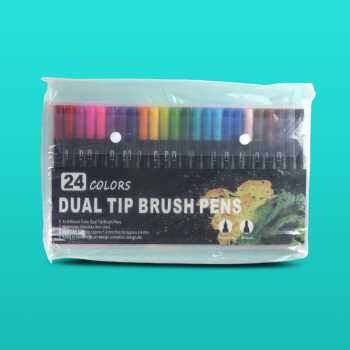 Gambar produk Kolorowy Spidol Double Head Drawing Pen Fine Art Watercolor Set 24 Color - MKB