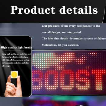 Gambar produk Wisciton LED Matrix Panel Bluetooth Flexible Waterproof 89.8x19.2cm - W19