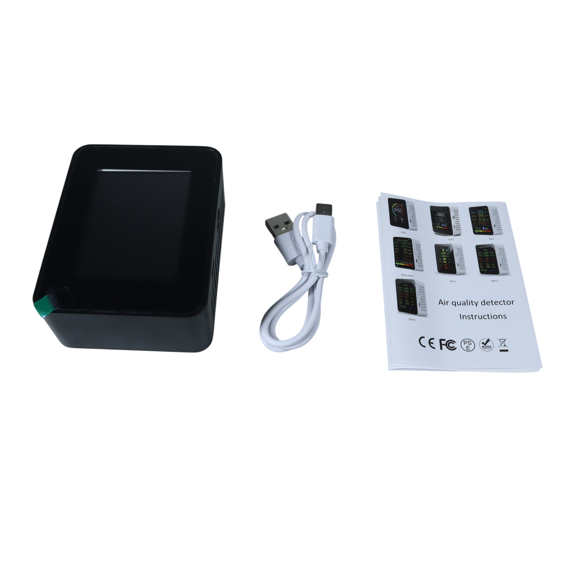 Gambar produk TX Air Detector Tester Kualitas Udara CO2 CO TVOC HCHO 10 in 1 - VT-10IN1