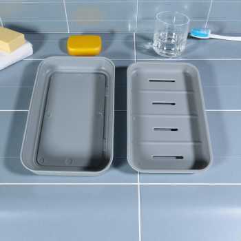 Gambar produk Bio Tempat Sabun Mandi 2 Lapis Container Soap Drain Box - BIZ001