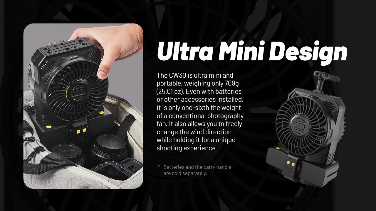 Gambar produk NITECORE Kipas Angin Portable CineWind Photography Fan 7900RPM - CW30