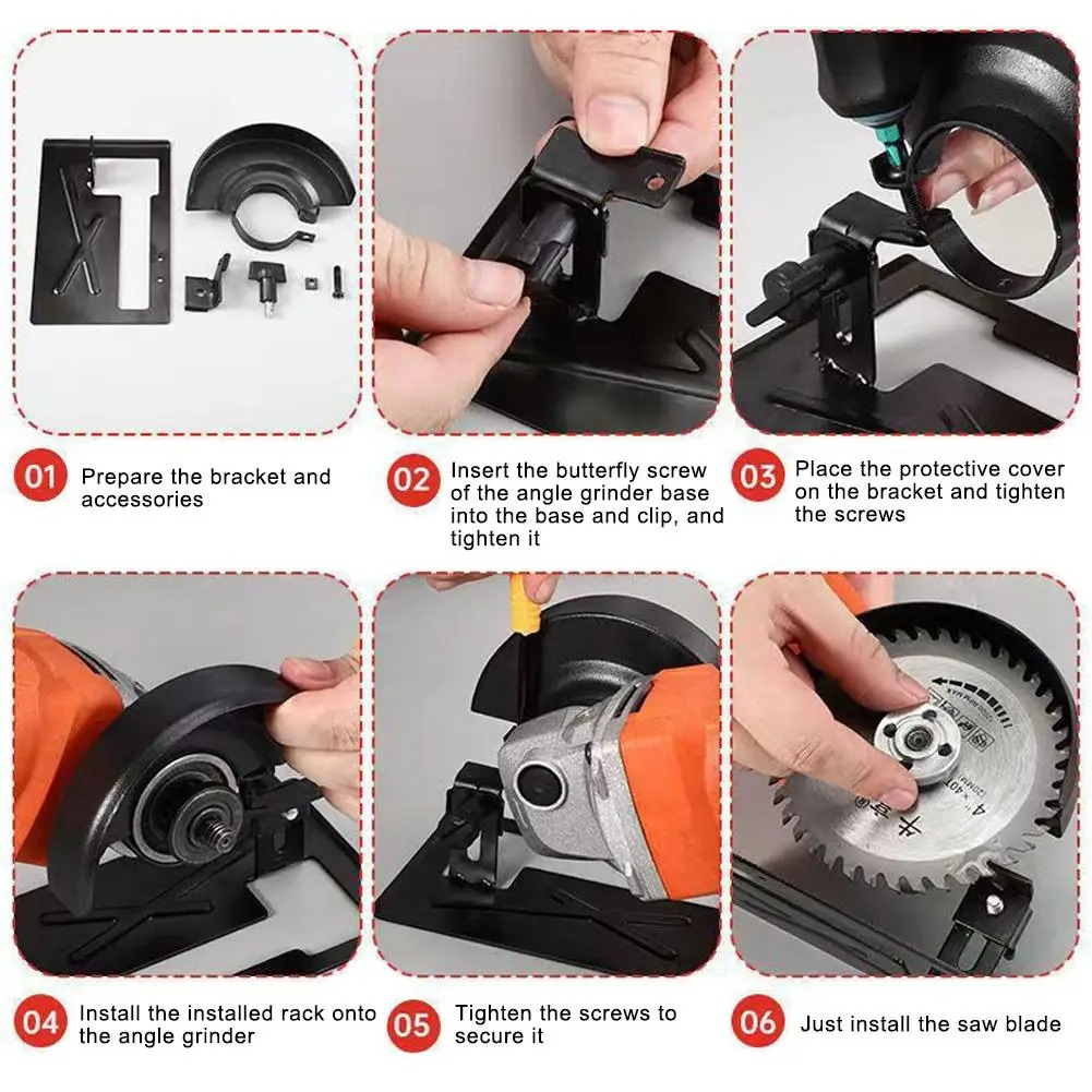 Gambar produk KIPIPI Stand Dudukan Gerinda Tangan Angle Grinder Universal Bracket - K90