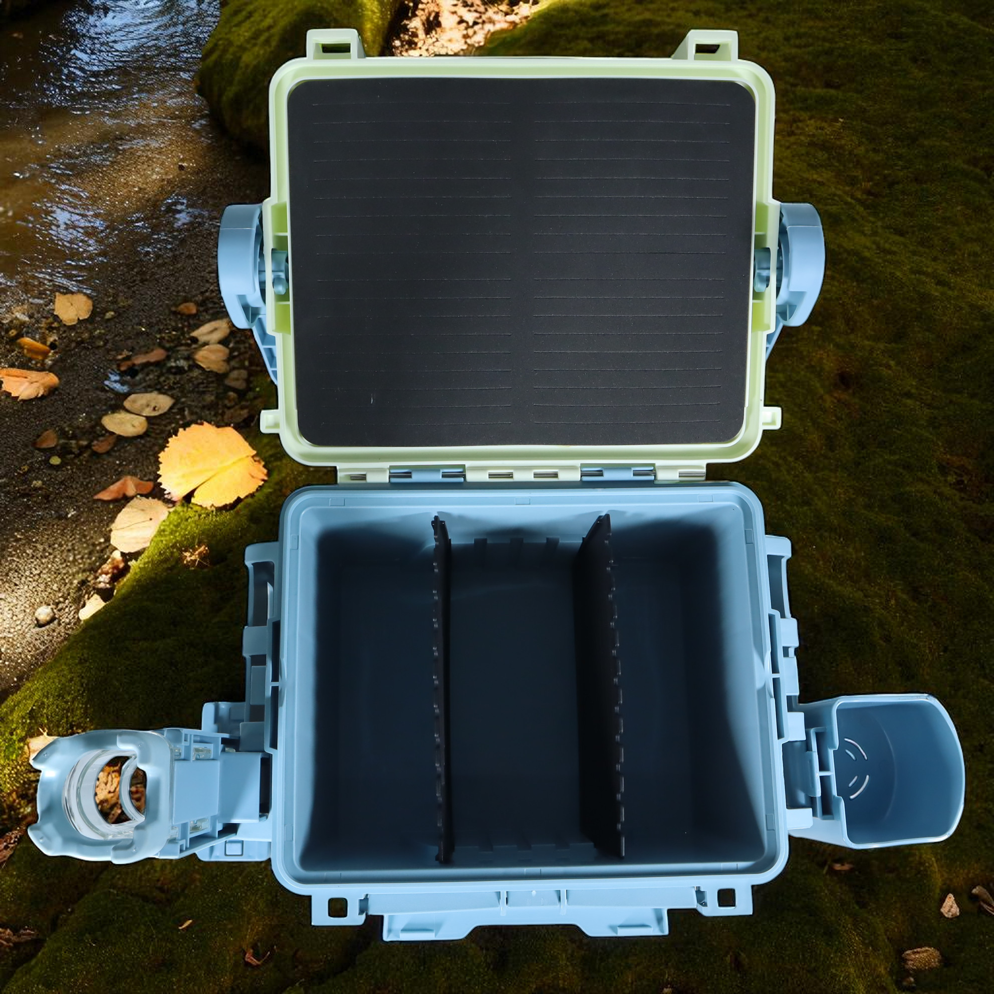Gambar produk TaffSPORT Kotak Perkakas Pancing Fishing Tackle Box with Rod Holder 6L - JF-30