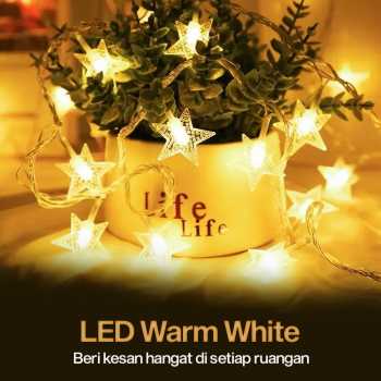 Gambar produk DKG Lampu Hias String Lights Star Shape Battery Power 20 LED 3M - 2G11