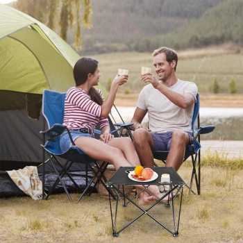 Gambar produk MAGGIX Meja Lipat Piknik Foldable Outdoor 48x48x44cm - M-48