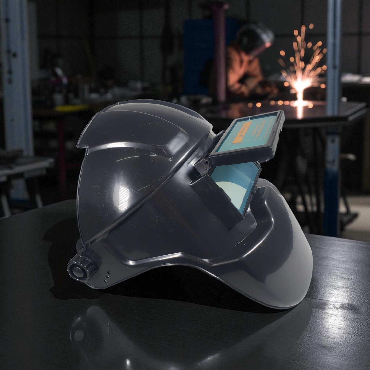 Gambar produk PLASHMA Helm Las Otomatis True Color Auto Dimming Welding Mask - P10