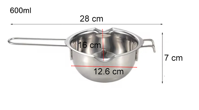 Gambar produk One Two Cups Panci Leleh Cokelat Melting Pot Boiler Chocolate 600ml - OF6