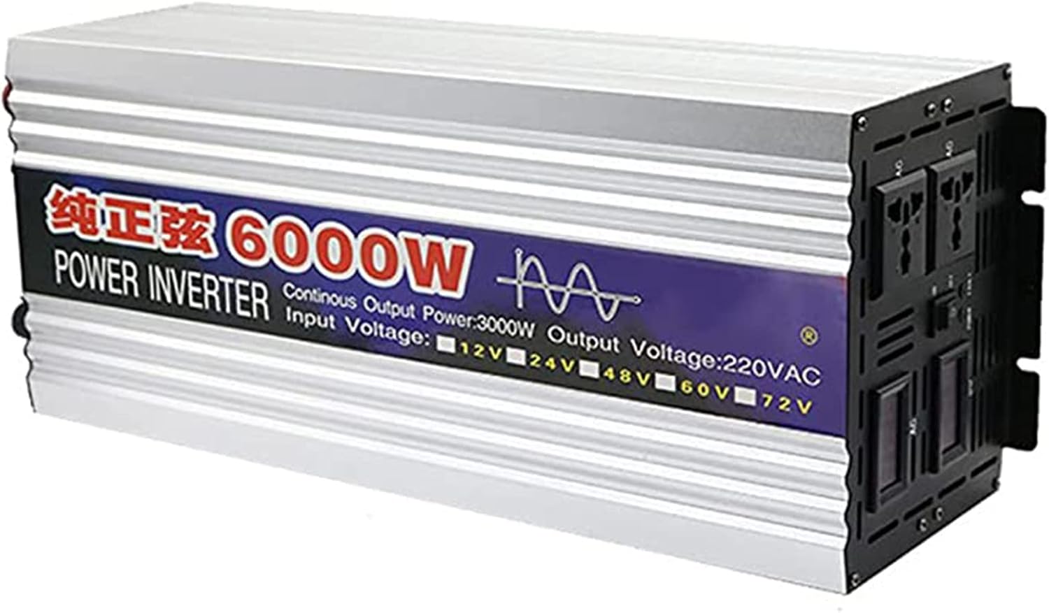 Gambar produk BEZAX Power Inverter Mobil Pure Sine Wave DC 60V to AC 220V 6000W - BZX27DK