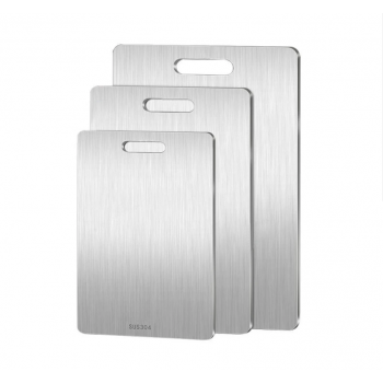 Gambar produk WONDER Alas Potong Sayuran Multifungsi Cutting Board Stainless Steel 25x15cm - W02