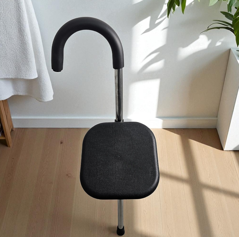 Gambar produk GAIWANZI Tongkat Jalan Kursi Lipat 2in1 Foldable Cane Chair Portable - GZD05