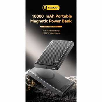 ESSAGER Power Bank Wireless Charging Ultra Thin Fast Charging 10000mAh - ES-D017