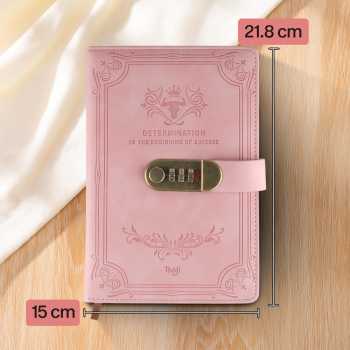 Gambar produk Toddi Buku Jurnal Leather Determination A5 200 Halaman Grid with Lock - TDD3