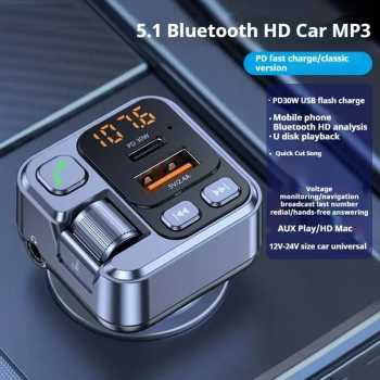 YIJU Car Charger Mobil Bluetooth Transmitter MP3 PD USB Type C 30W - T16