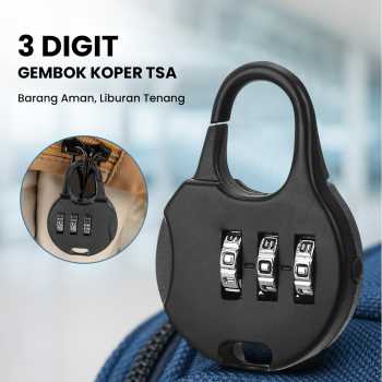 Manlo Gembok Koper Angka 3 Digit Suitcase Password Safety Lock - MO35