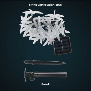 Gambar produk YUSHILED Lampu Hias String Lights Dragonfly Solar Panel IP65 8 Modes 20 LED - M088