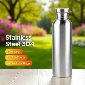 Gambar produk Mtuove Botol Minum Portable Water Bottle Stainless Steel 1L - YM006