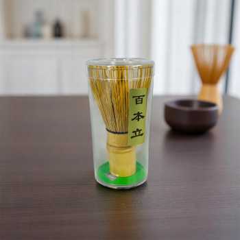 Gambar produk One Two Cups Chasen Bamboo Whisk Matcha Pengaduk Teh Jepang 76 Tangkai - 7276