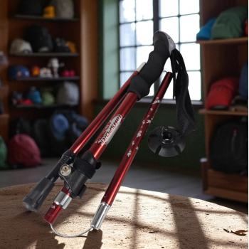 Gambar produk TaffSPORT Tongkat Hiking Lipat Trekking Pole Aluminium Alloy 130cm - TF13