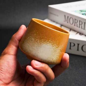Gambar produk FLAMBE Gelas Keramik Kopi Teh Vintage Japanese Style Ceramic Cup 200ml - FB014