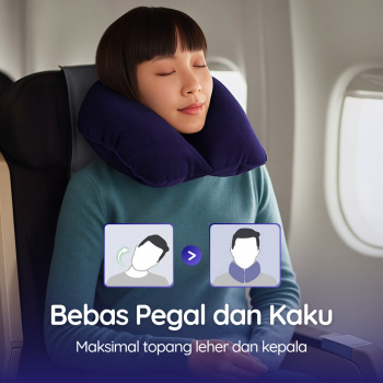 Gambar produk Bantal Leher Travel Angin Earplug Eyemask Inflatable Neck Pillow