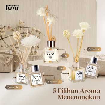 Gambar produk Taffware HUMI Pengharum Ruangan Reed Diffuser with Rattan Sticks 50ml Gardenia - DF-099