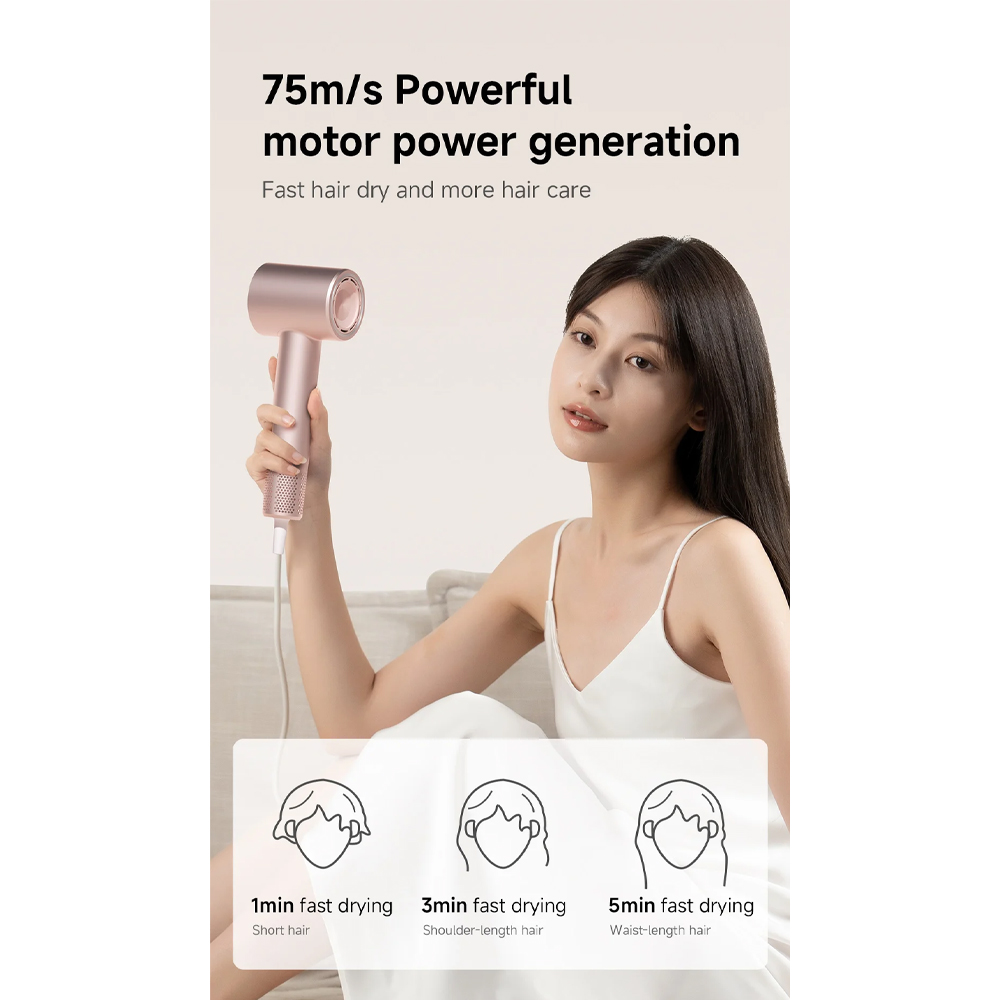 Gambar produk DOCO Hair Dryer Quick Dry Hot and Cold Compact Size Anion 1600W - H800