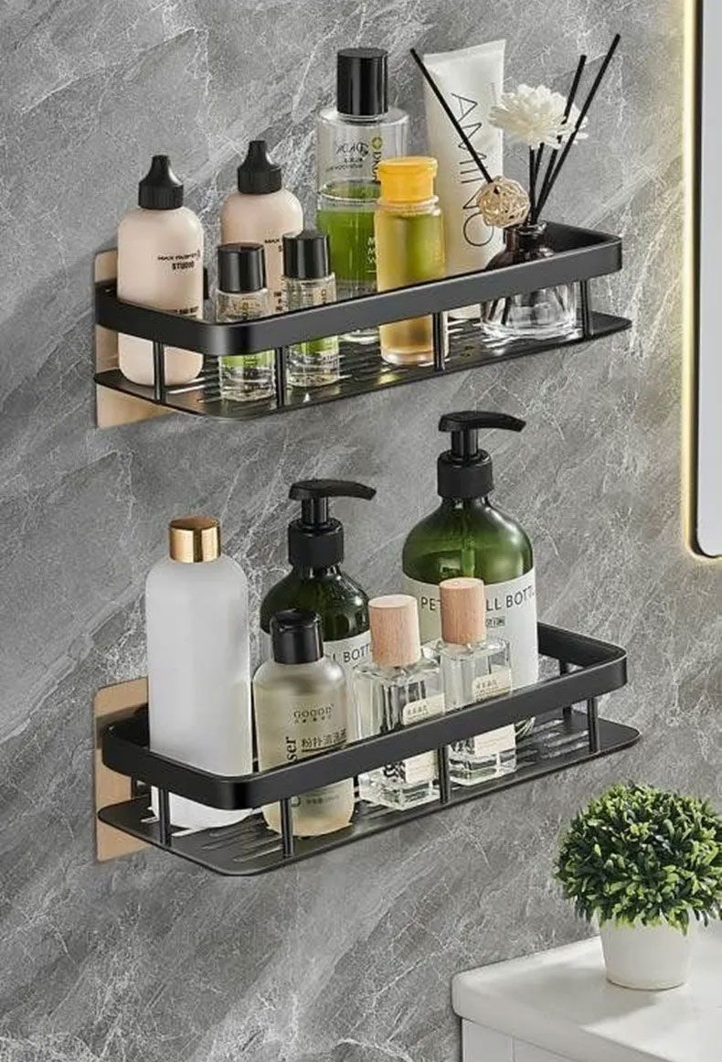 Gambar produk TaffHOME Rak Gantung Kamar Mandi Organizer Rack Aluminium 2 PCS - SHR241