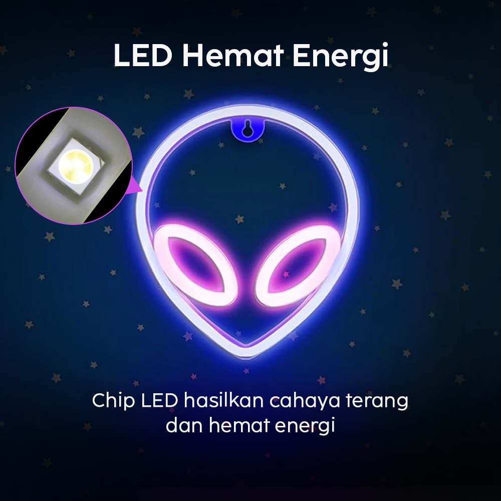 Gambar produk KEY-WIN Lampu Hias LED Neon Flex Battery and USB Power 1W Alien - M04