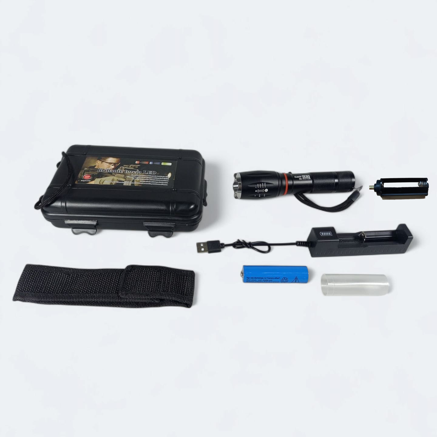 Gambar produk TaffLED Paket Senter LED Torch Cree XM-L T6 - E17 COB