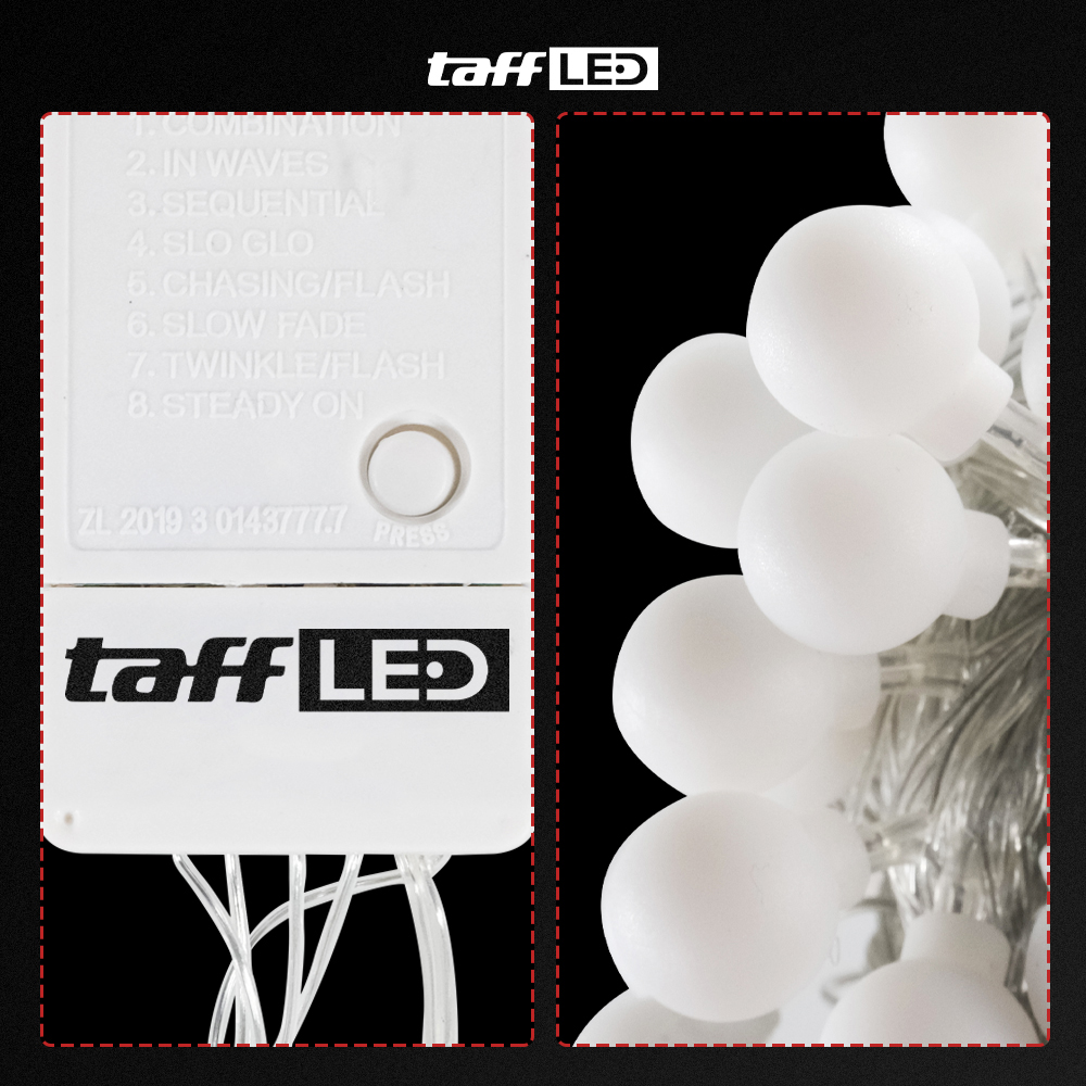 Gambar produk TaffLED Lampu Hias String Lights Waterproof 80 LED 4W 10M Model Ball - YJT80L
