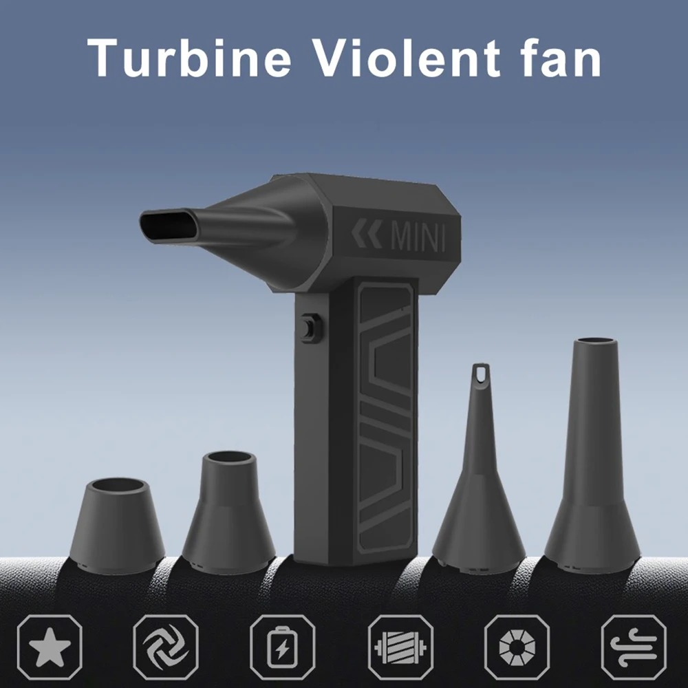 Gambar produk Isfriday Air Duster Blower Mini Turbo Jet Fan 4000mAh 100W with Nozzle - X3S