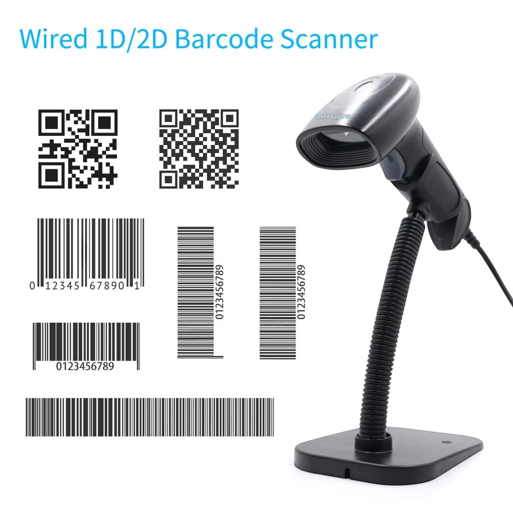 Gambar produk Taffware Barcode Scanner Auto-Sensing Scanning Gun 1D 2D - HS-22