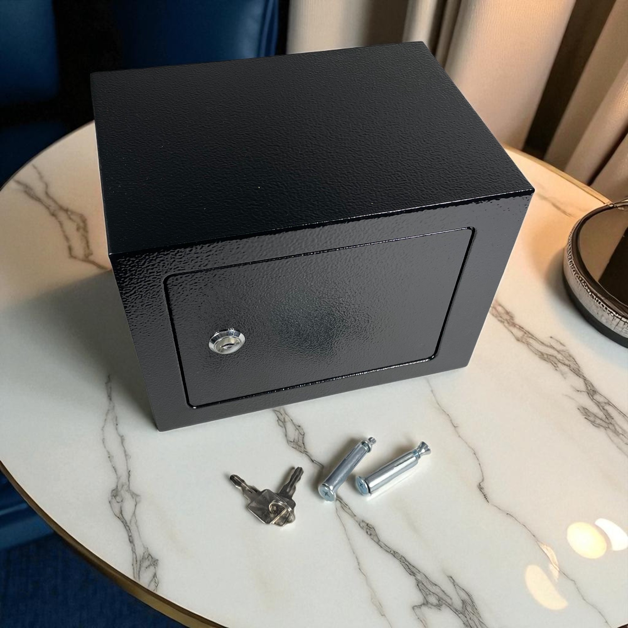 Gambar produk DEBOX Kotak Brankas Hotel Mini Home Safe Deposit Box Tanpa Lubang Koin - DE501